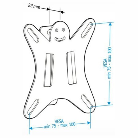 The bracket for LCD TV Holder LCDS-5001 10 "-26", 25 kg, the distance from the wall is 22mm.-2