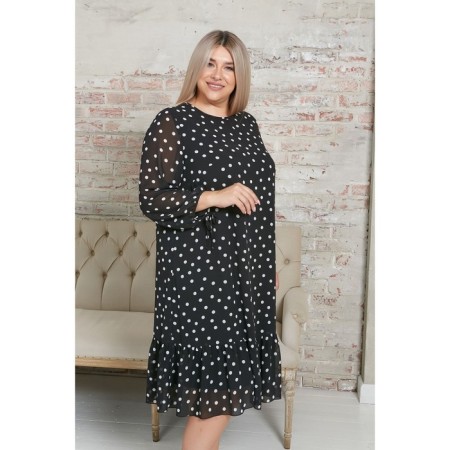 Female dress, size 54, black color-2