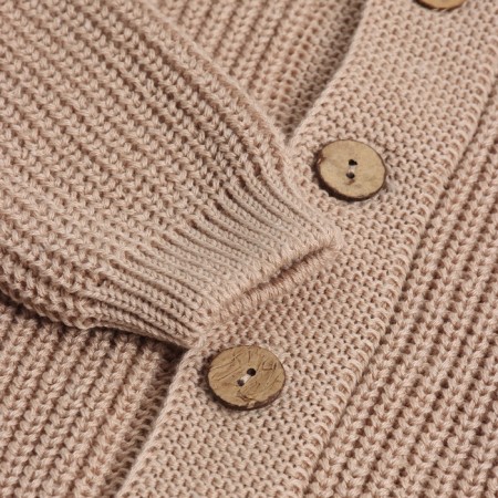 Knitted cardigan with a hood SL Home, r.92-98 cm, sand-2