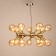 Chandelier "Molecule" 16xg9 brass 82x82x36-186 cm
