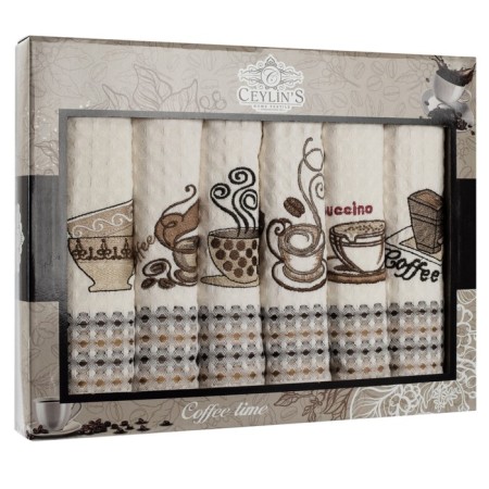 A set of wuffed napkins Diva Afrodita Ceylin "Coffee", size 50x70 cm, 6 pcs-5