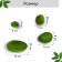 Moss Artificial "Stones", set of 8 pcs., Greengo