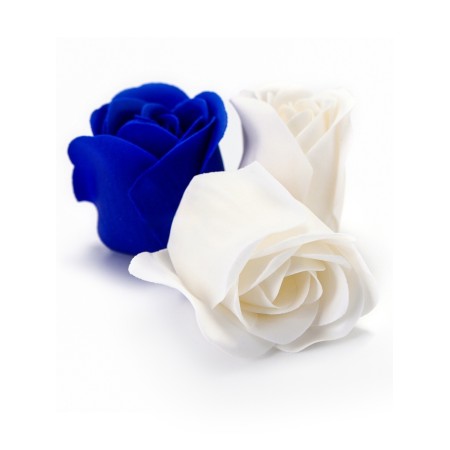 Soap roses, blue and white, set of 9 pcs.-11