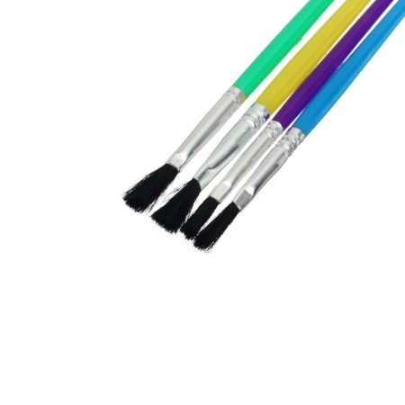 A set of brushes nylon, 4 pieces, flat, with plastic, colored pens-2