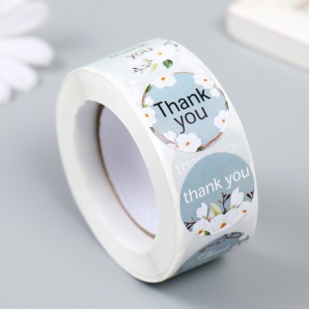 Stick Paper "Magnolia. Gratitude" d = 2.5 cm 500 pcs in a roll 3x6.5x6.5 cm-1