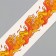 Tattoo on the body color "Bracelet. Fire" 20x3 cm