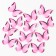 Decor for creativity "Butterfly", two -layer, set of 12 pcs., Size 1 pc. - 5 × 4 cm, pink color