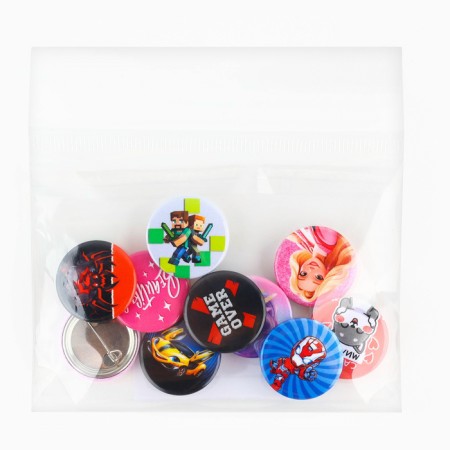 Metal icon, sunset "Children for a boy and girl", D = 2.5 cm, mix-23