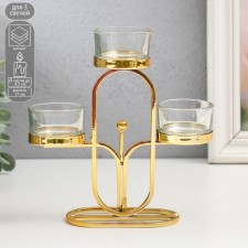 Summary metal for 3 candles 