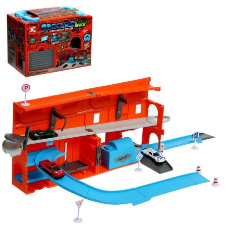 Parking "City", in a case with metal machines
