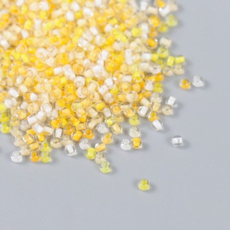 Glass 12/0 "Transparent. Color middle. Yellow" 10 g-1