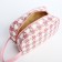 Cosmetic bag with lightning, white/pink color