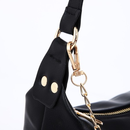 Bag-baget with a zipper, black color-4