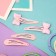 Hair Set "Olivia" (6 rubber bands, 4 invisibility 4.5 cm) Pink bow