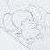 Interior stickers "elephant", children's, decor on the wall, panel 61 x 80 cm