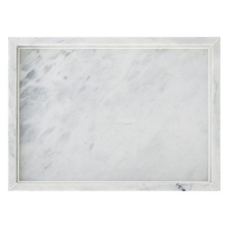Bergenson Bjorn Marm tray, white marble, 28x20 cm, color white marble-2