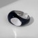 Ring "Fluid" oval, black color in silver, dimensionless
