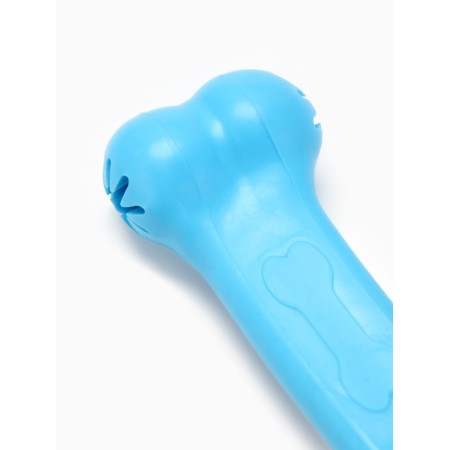 Chewing toy "Tasty bone" with holes for treats, TPR, 11 cm, blue-2