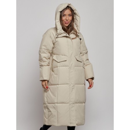 Coat insulated winter female, size 46, color light-beige-5