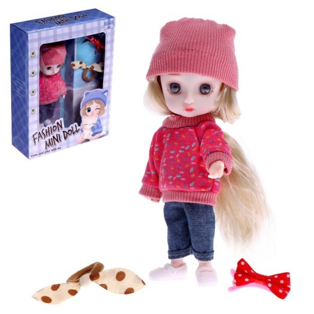 Fashionable articular “Alina” doll in a suit, with accessories, mix