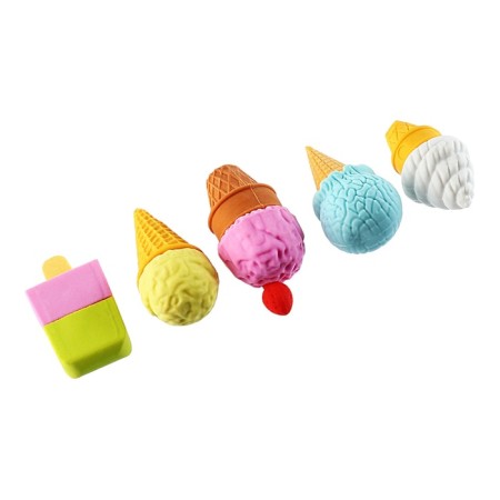 A set of figured erasers "Pies/Ice Cream", 4 pieces, mix (barcode on a piece)-6