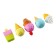 A set of figured erasers "Pies/Ice Cream", 4 pieces, mix (barcode on a piece)