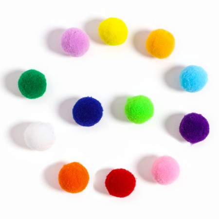 A set of textile parts for the decor "bombs" 100 pcs., Size 1 pc. - 2 cm-3