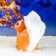 Garden figure "Squirrel with mushrooms" 30x23cm