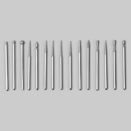 Diamond cutters for manicure in a plastic organizer, 30 pcs