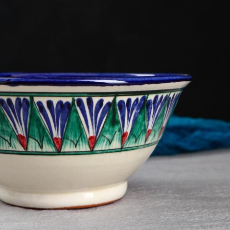 Rishtan ceramics "Patterns", 18 cm, big, mix-6