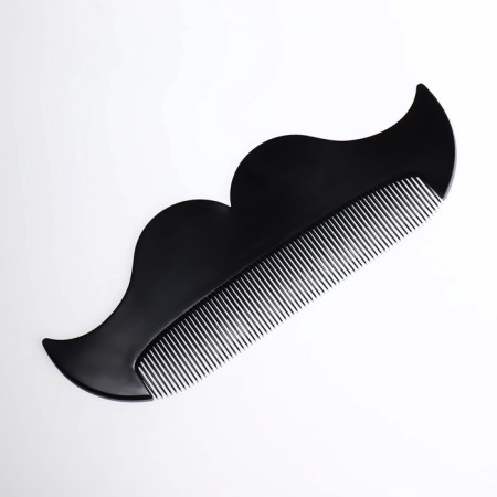 Comb-grinder for mustaches and beard "mustache", 18 × 6.5 cm, black color-1