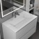 Sink uperwood Next 80 cm, half -around, rectangular, white