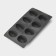 Silicone form for baking “Eggs”, 27.5 × 16.5 × 3 cm, 8 cells, 6.3 × 4.4 cm, gray color