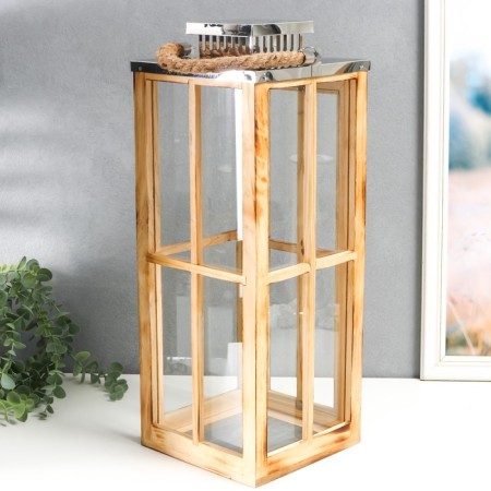 Climber tree "Lantern - large windows" brown set 2 pcs 30x13x13; 49x18.5x18.5 cm-7