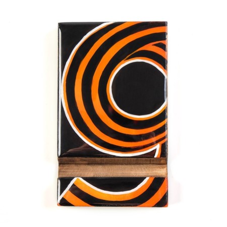 Top for the phone "9", 13x8x1.5 cm, wood, epoxy resin, handmade-2