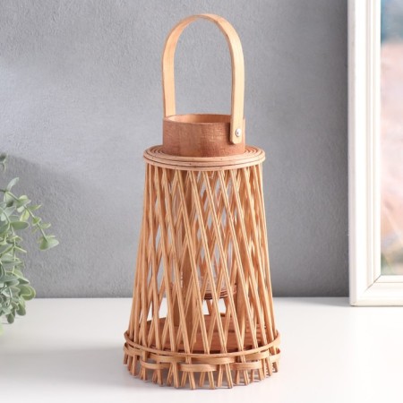 Summary of the tree on 1 candle "Lantern - Bamboo" with a handle 14.5x14.5x24 cm-3