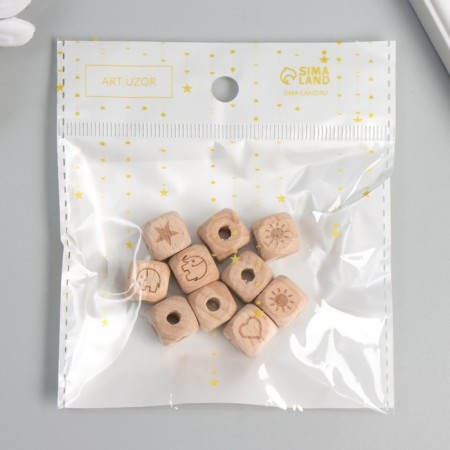 Busina tree for creativity "Cubes. Drawings" 1.4 cm set 10 pcs-2
