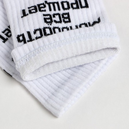 Socks “Youth forgives everything”, white color, size 23-25 ​​(37-40)-3