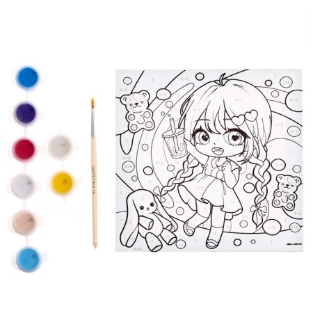 Picture on numbers for children "marmalade mood", 15 x 15 cm-4