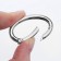 Oval-karabin, 4.8 × 2.9 cm / 38 × 5 mm, 5 pcs, silver color