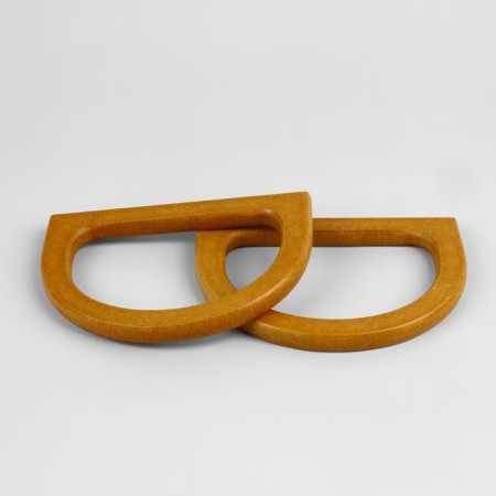 Handles for the bag are wooden, 11.7 × 8.2 cm, 2 pcs, brown color-3