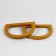 Handles for the bag are wooden, 11.7 × 8.2 cm, 2 pcs, brown color