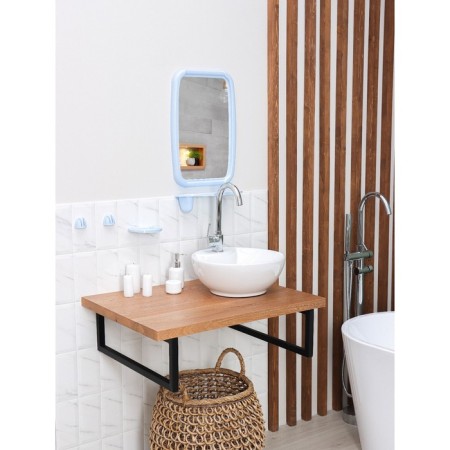 Optima bathroom set, light blue color-1