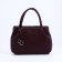 Richet bag with a zipper, external pocket, long belt, burgundy color