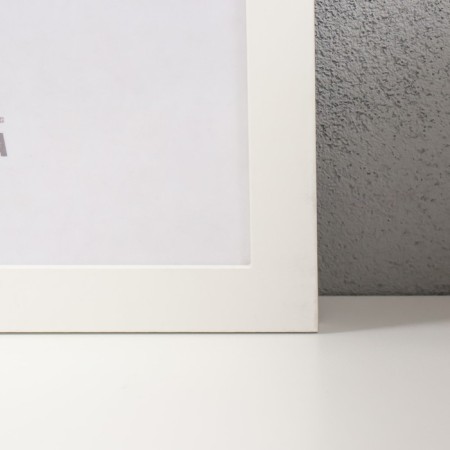 MDF photo frame (100) 40x50 cm, white color (plastic screen)-2
