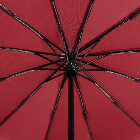 Automatic umbrella "Lanford", 3 additions, 12 spokes, r = 51 cm, burgundy color-5