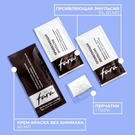 Hair dye fara eco line 3.7 bitter chocolate, 125 g-1