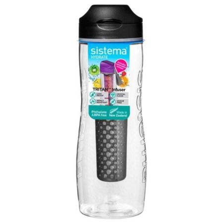 Water bottle of Sistema, Tritan, 800 ml, color mix