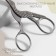 Scissors for needlework "her tsapels", mowed blade, 3.5 ", 9 cm, silver color