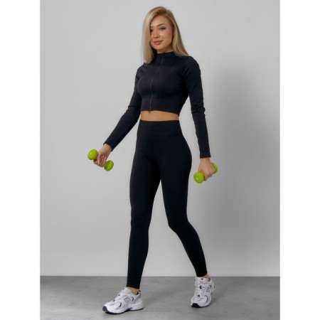 Sports suit female, size 46, black color-4